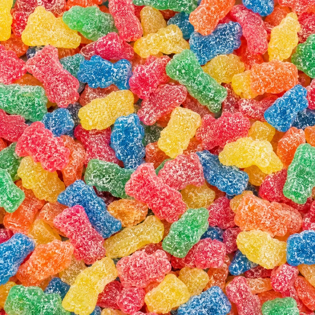 A pile of sugar-coated Sour Patch Kids